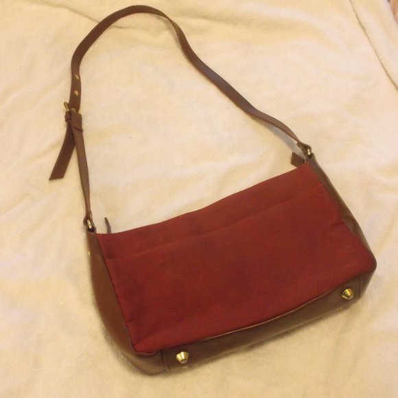Appleseed's Handbags - Appleseed's Maroon Red Canvas Purse Handbag